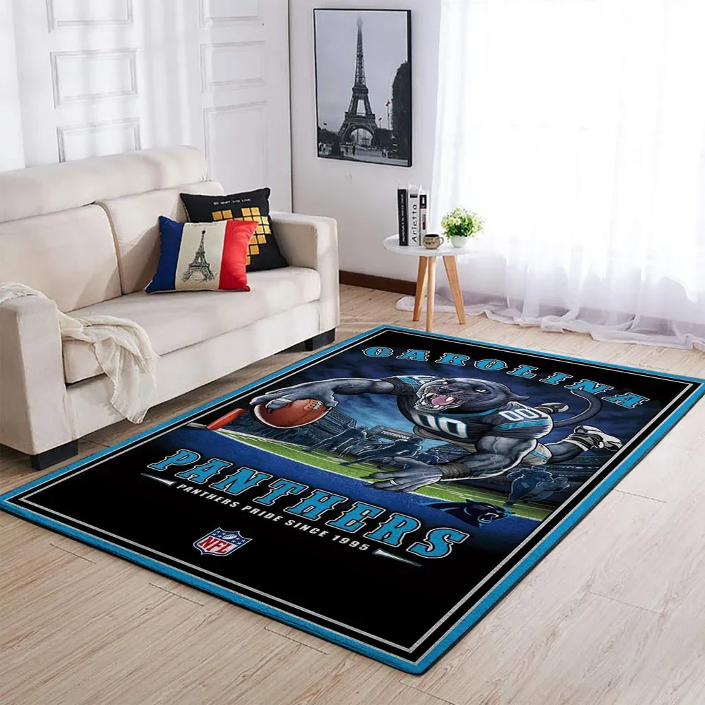 Carolina Panthers Rug – Area Perfect for NFL Fans Black and Blue