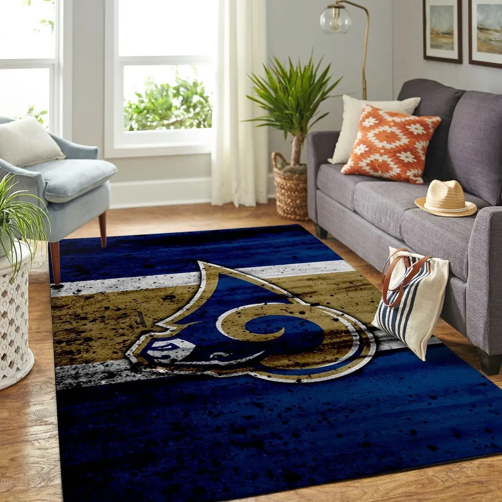 Vintage Area Rug Decorative for Living Room Decor Blue and Brown