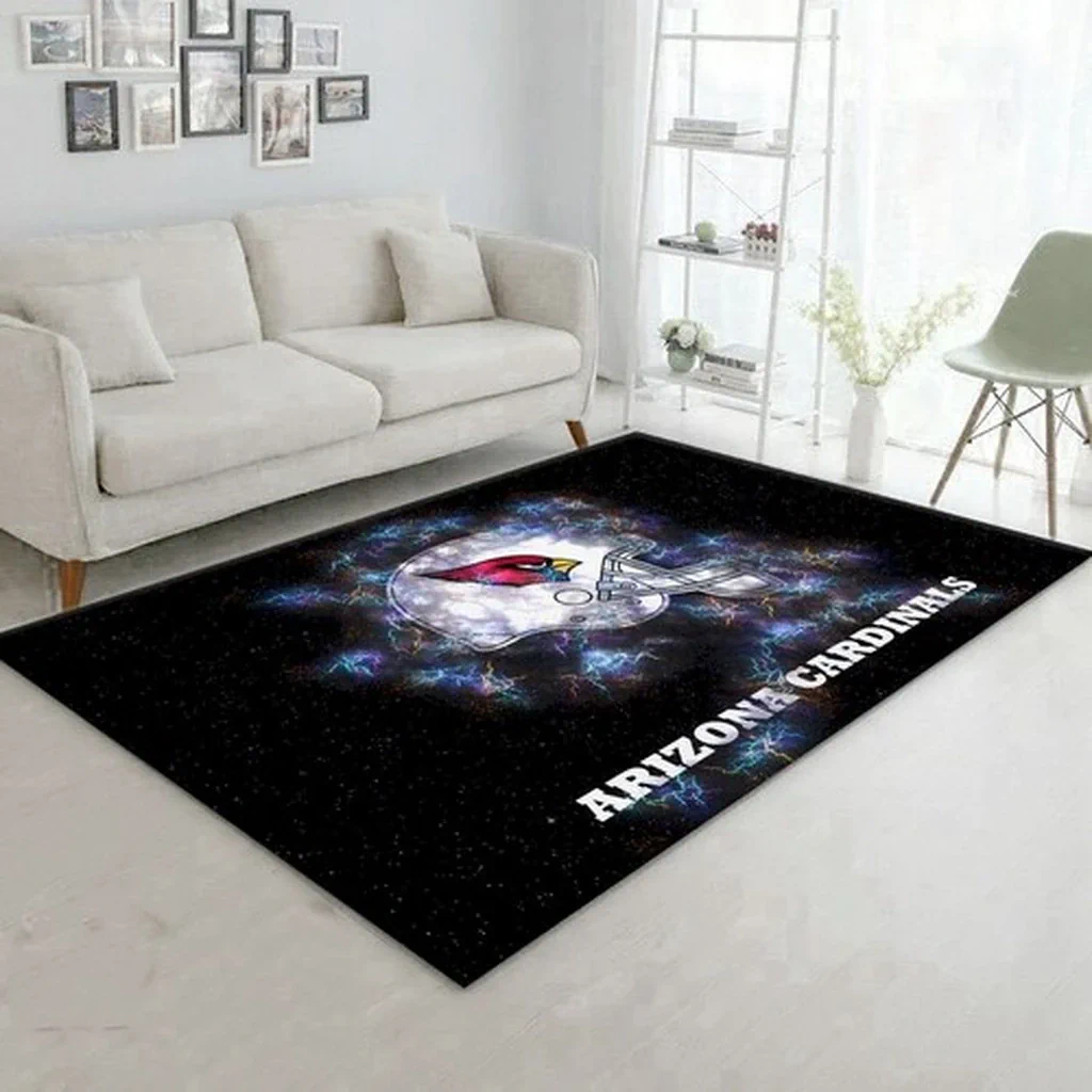 Arizona Cardinals Rug – NFL Team Logo Area for Living Room Black and White