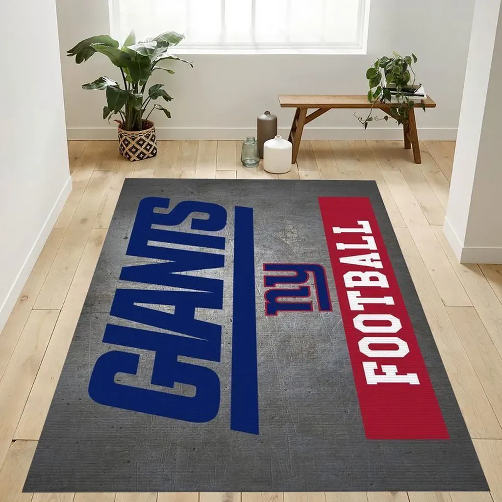 New York Giants Rug – Football Perfect for Fans Blue and Gray