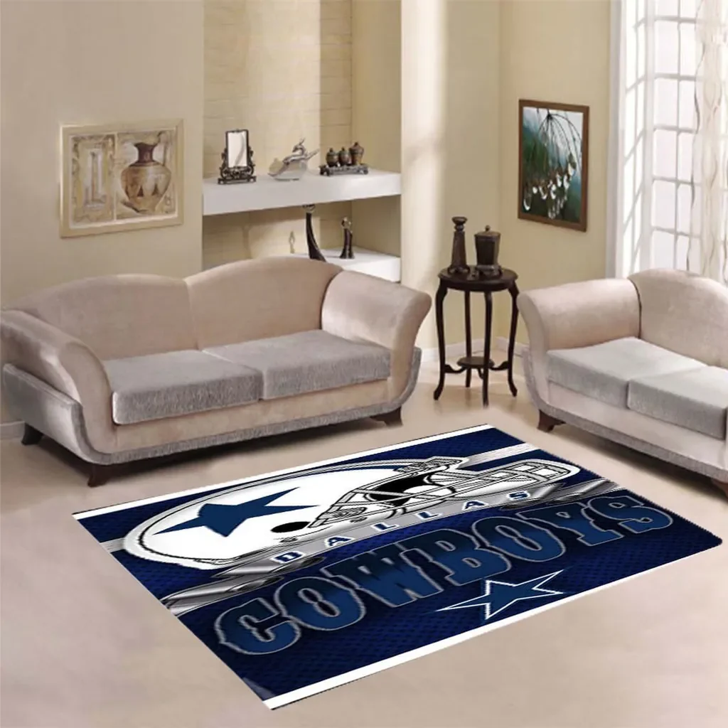 Dallas Cowboys Rug – Football Area Perfect for Fans Blue and White