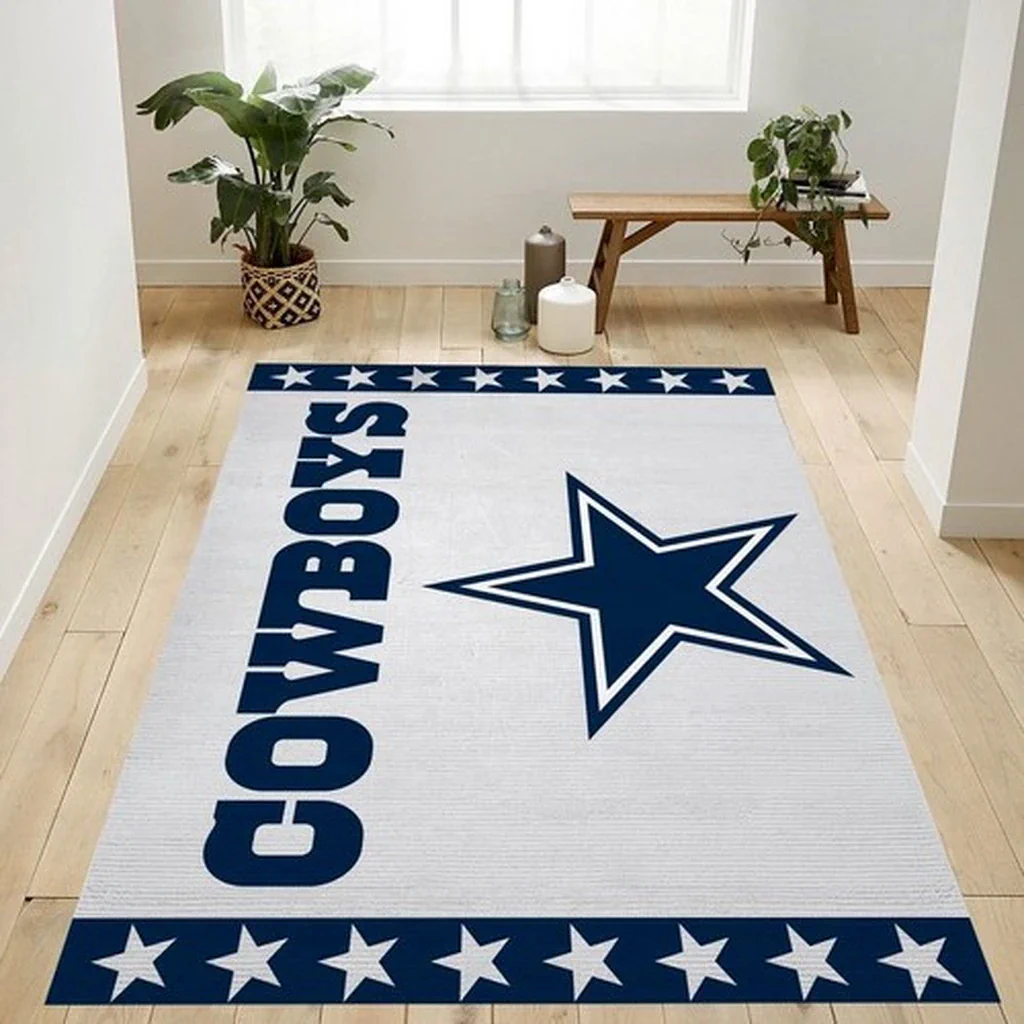 Dallas Cowboys Rug – Star Design Perfect for Fans Blue and White