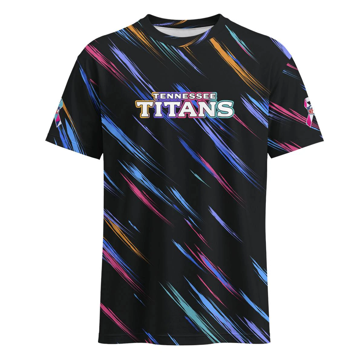 Tennessee Titans Crucial Catch T-Shirt, Men's Navy Red Graphic Tee