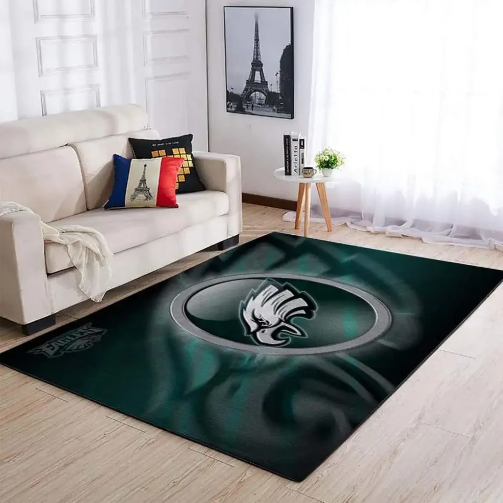 Eagles Vintage Ticket Design Fan Mat Ideal for Sports Fans and Collectors Black and Green