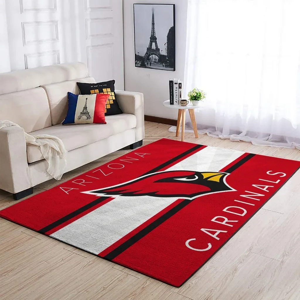 Arizona Cardinals Rug – for Living Room Decor Black and Red