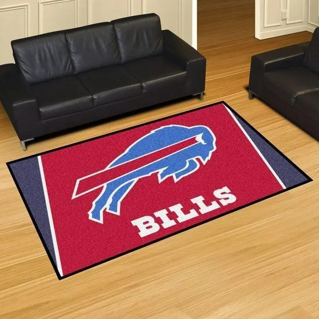 Buffalo Bills Rug – for Living Room Decor Blue and Red