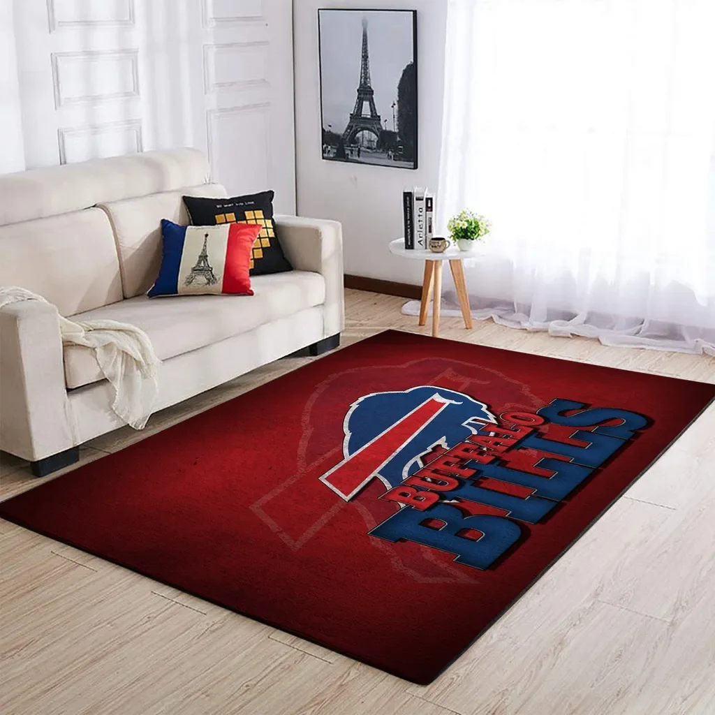 Buffalo Bills Team Fan Floor Mat for Home and Car Blue and Red