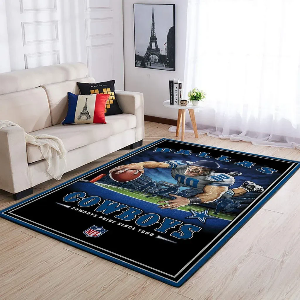 Dallas Cowboys Rug – NFL Perfect for Fans Bedroom Black and Blue
