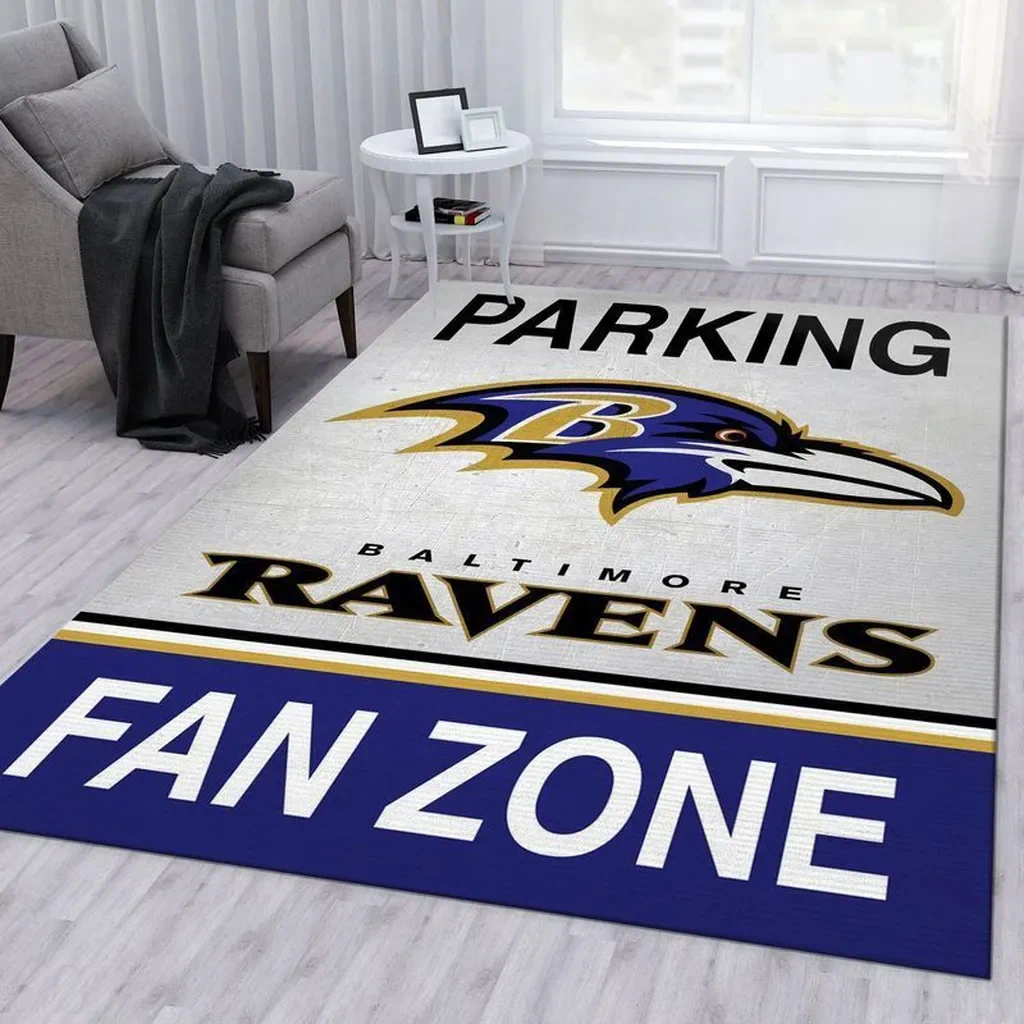 Baltimore Ravens Rug – Area for Dedicated Fans Blue and White