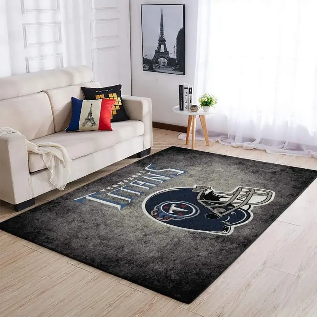 Tennessee Titans Rug – NFL Football Team Logo for Home Black and Blue