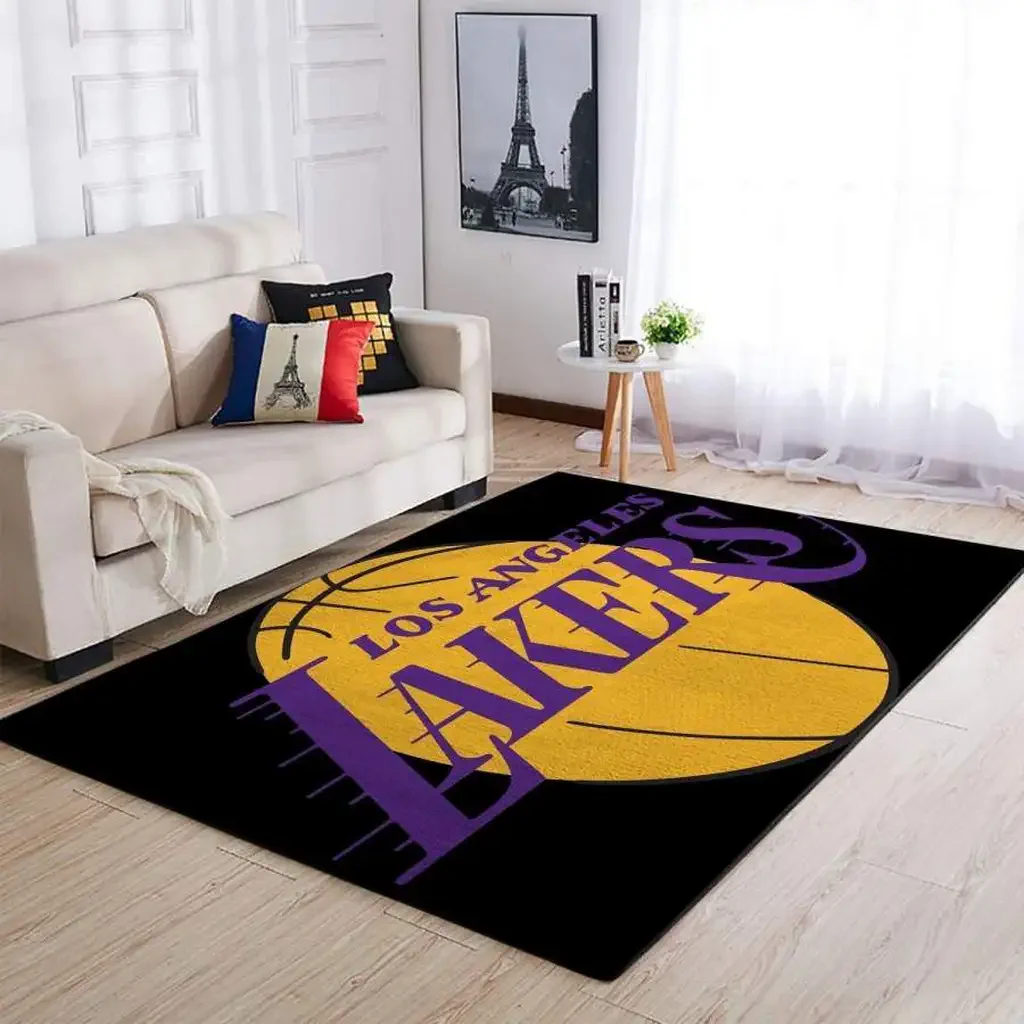 Lakers Hoops Home Decor for Basketball Fans Black and Yellow
