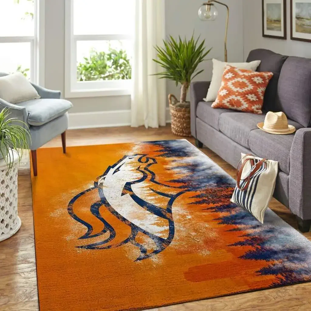 Denver Broncos Rug – Area for Dedicated Fans Blue and Orange