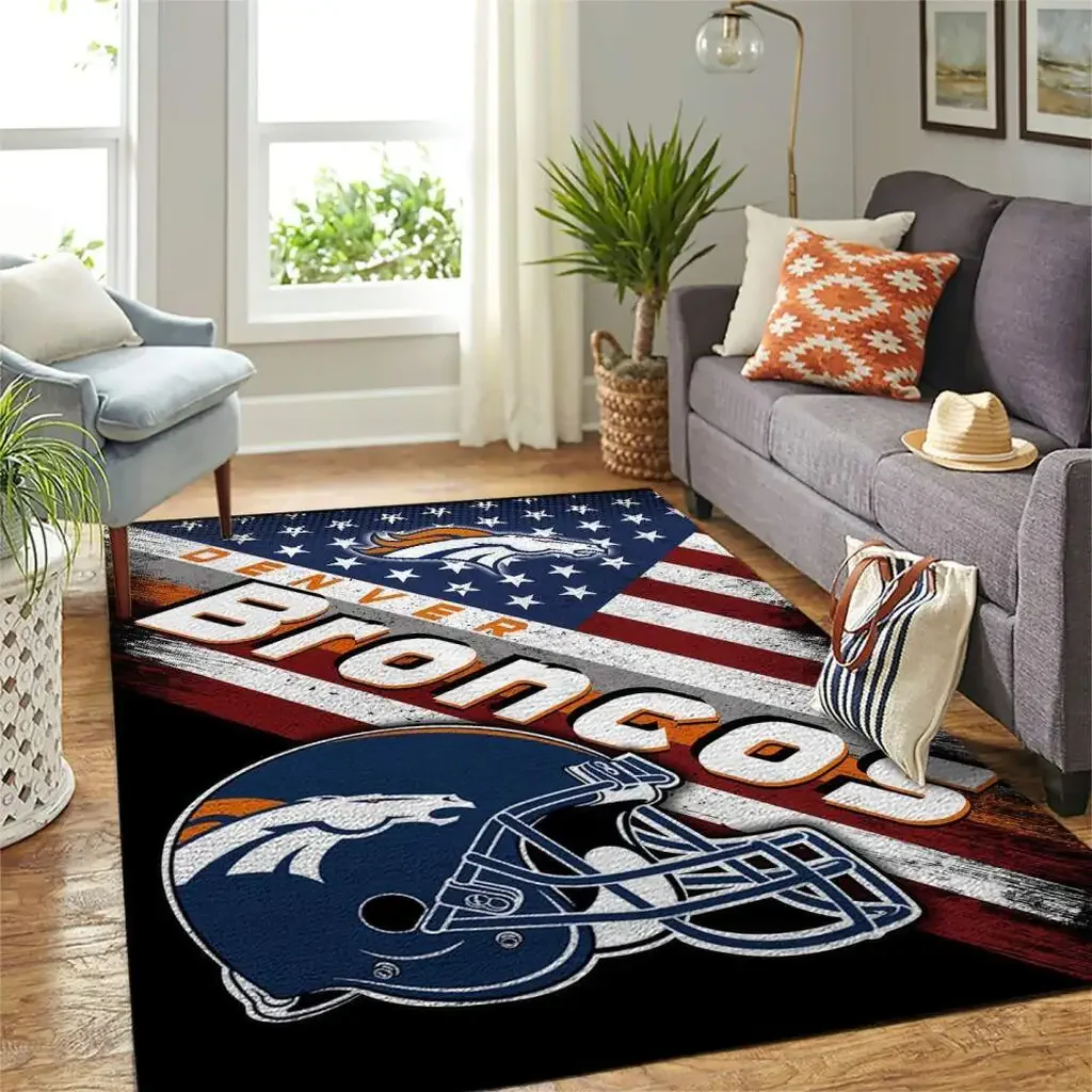Anaheim Ducks Rug – Hockey Helmet Area for Fans Blue and Orange