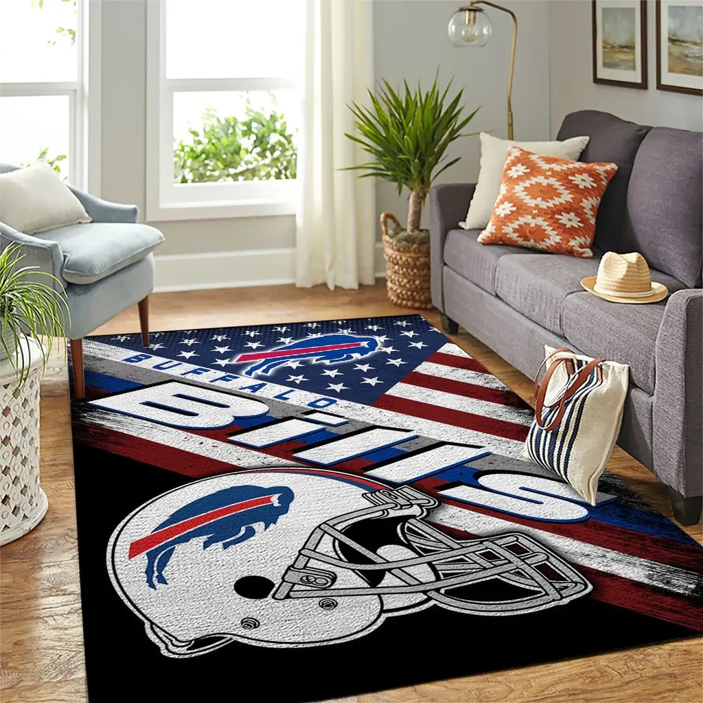 Buffalo Bills Rug – NFL Football Fan Carpet Blue and White