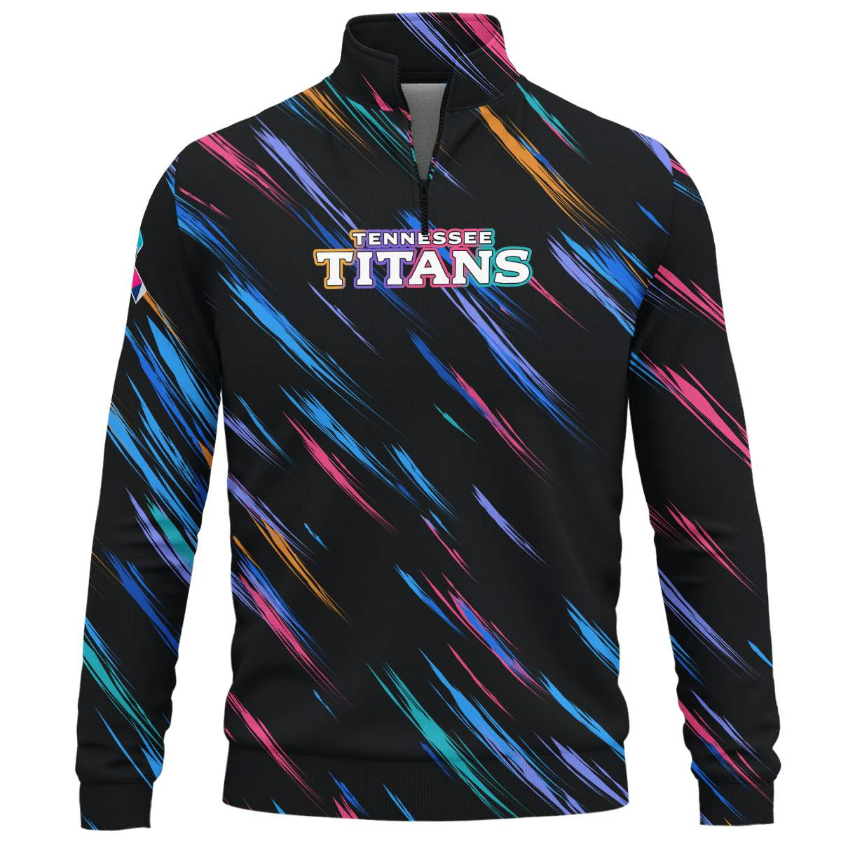 Tennessee Titans Crucial Catch Quarter Zip Sweatshirt, Men's Navy Red Quarter Zip Sweatshirt