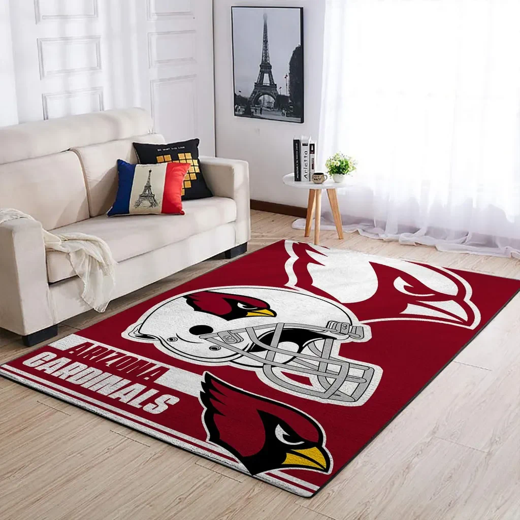 Arizona Cardinals Rug – Football Team Logo Area for Fans Red and White