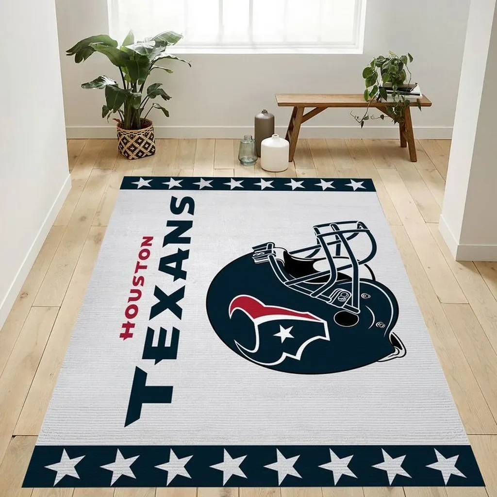 Houston Texans Rug – NFL Football Team Carpet Blue and Green