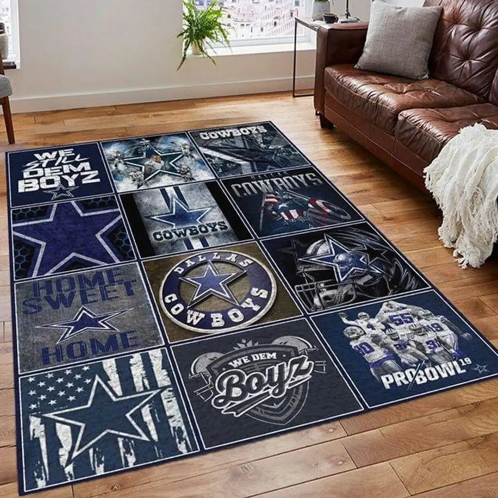 Camo Giants Rug Perfect for Living Room and Bedroom Decor Blue and White
