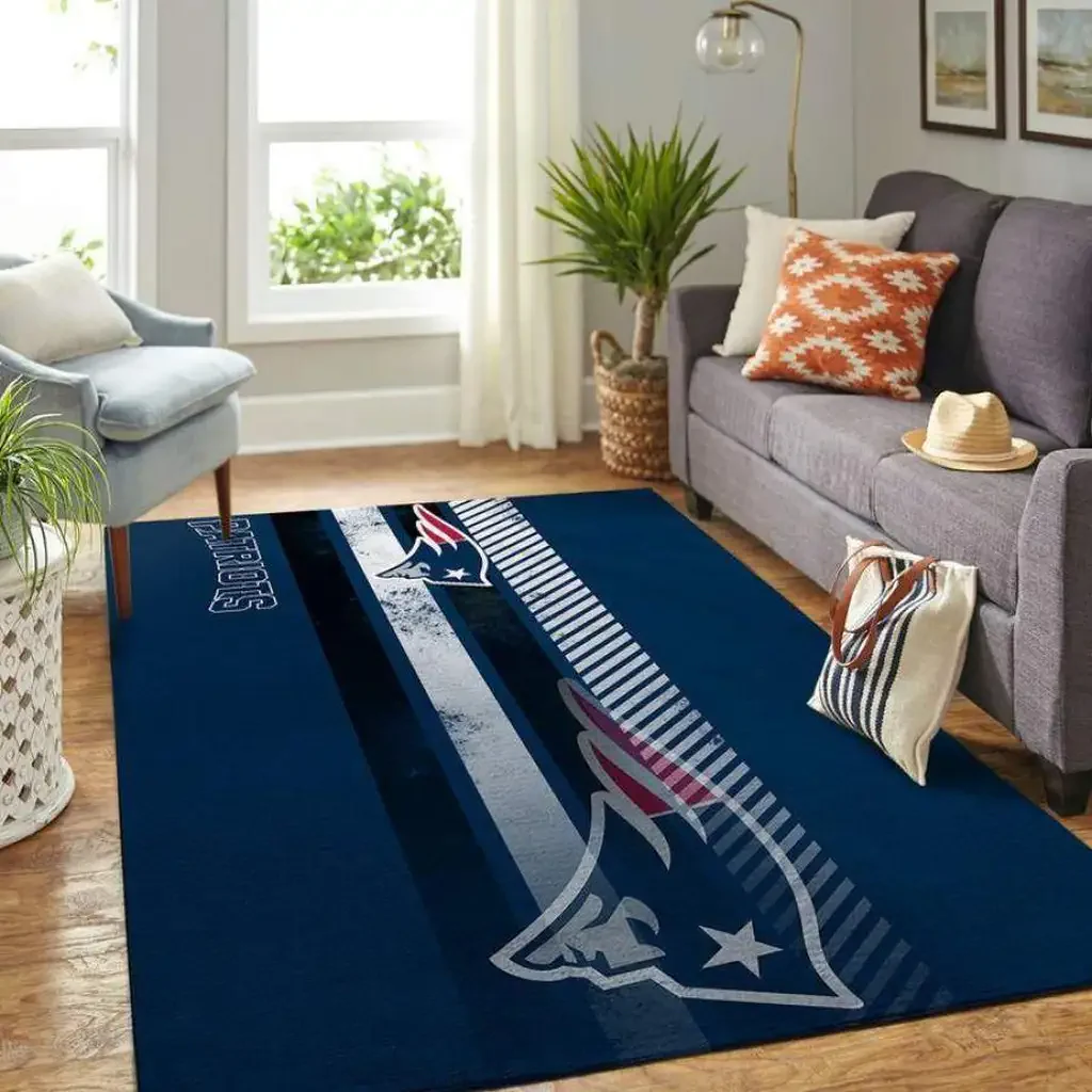 Patriots Area Rug for Stylish Living Room Decor Blue and White