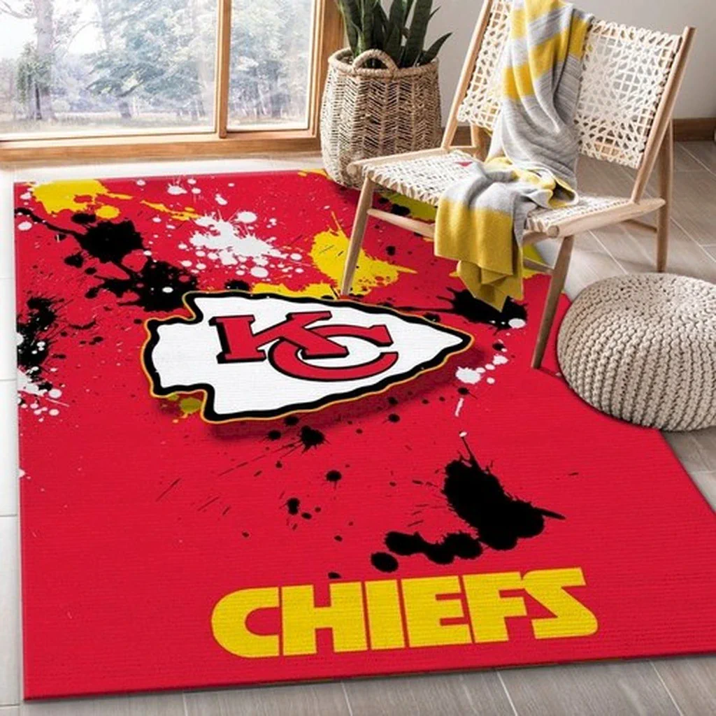 Kansas City Chiefs Rug – Team Logo Floor Mat Red and Yellow