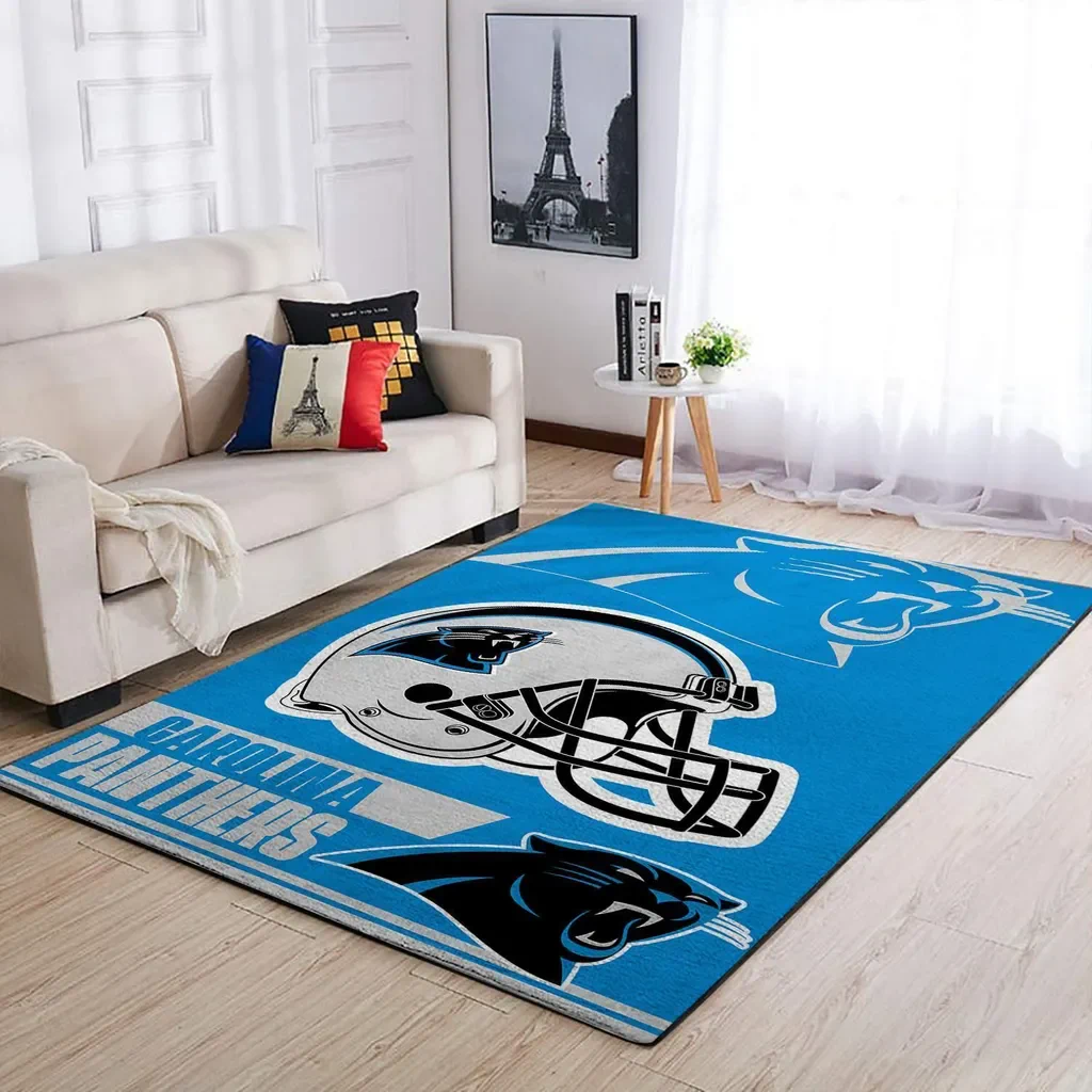 Carolina Panthers Rug – Helmet Area for Fans Black and Blue