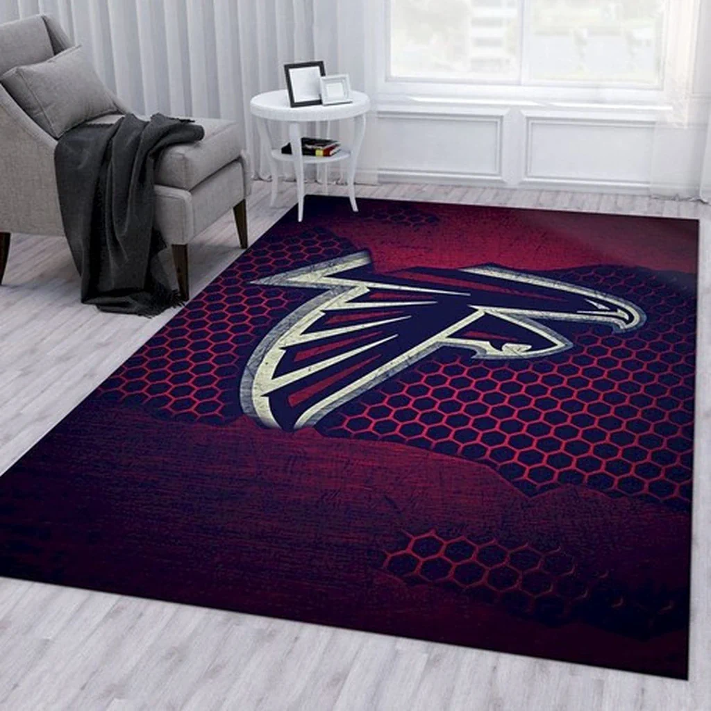 Atlanta Falcons Rug – for Living Room and Bedroom Decor Black and Red