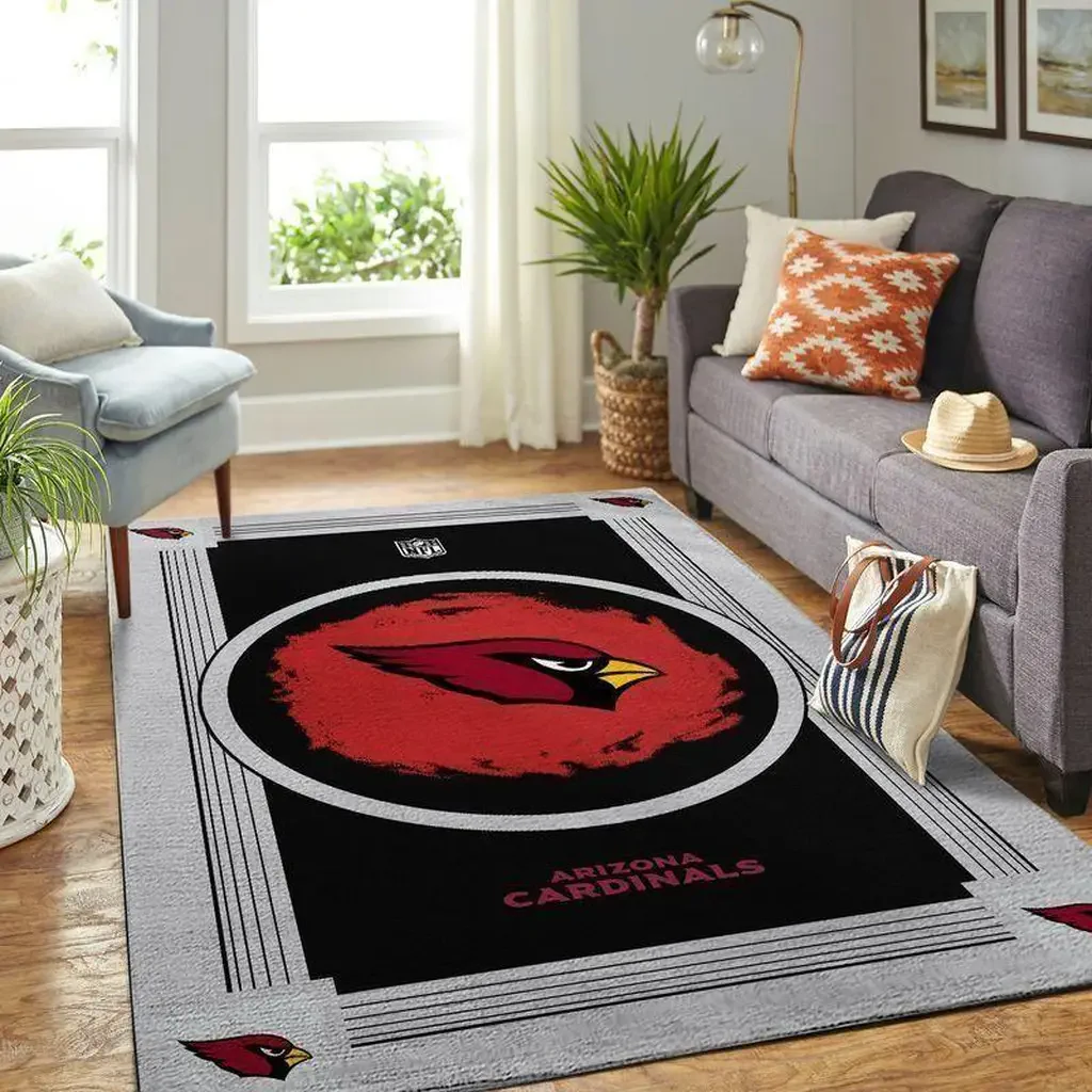 Arizona Cardinals Rug – Team Logo for Living Room Decor Blue and Red