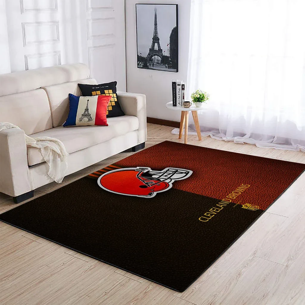 Cleveland Browns Rug – Fan Area Football Carpet Orange and Brown