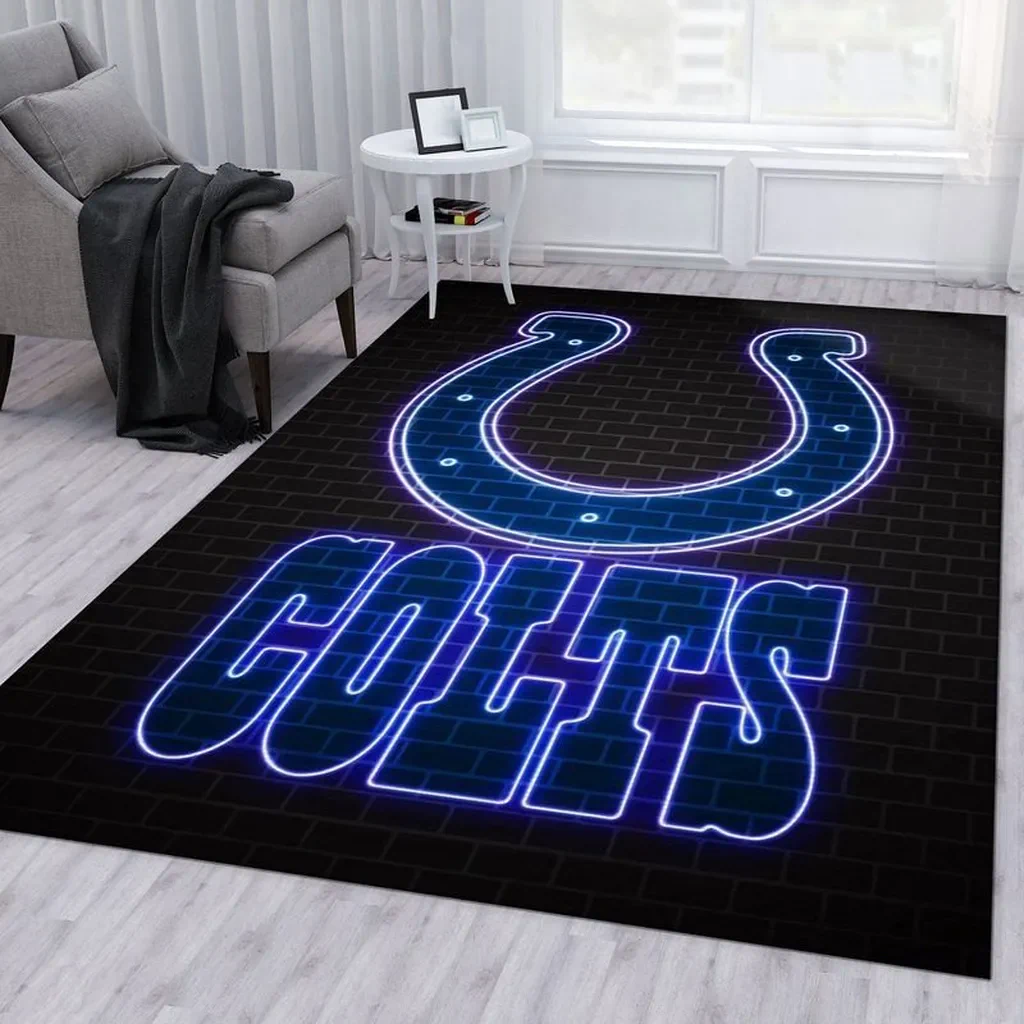 Modern Colts Area Rug for Stylish Living Room Green and Purple