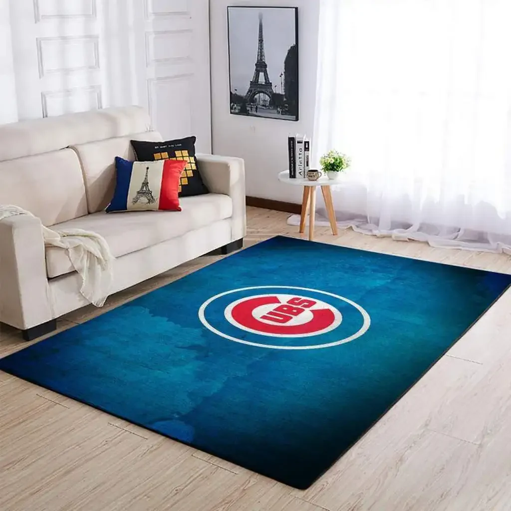 Chicago Cubs Rug – Inspired for Living Room Decor Blue and Red