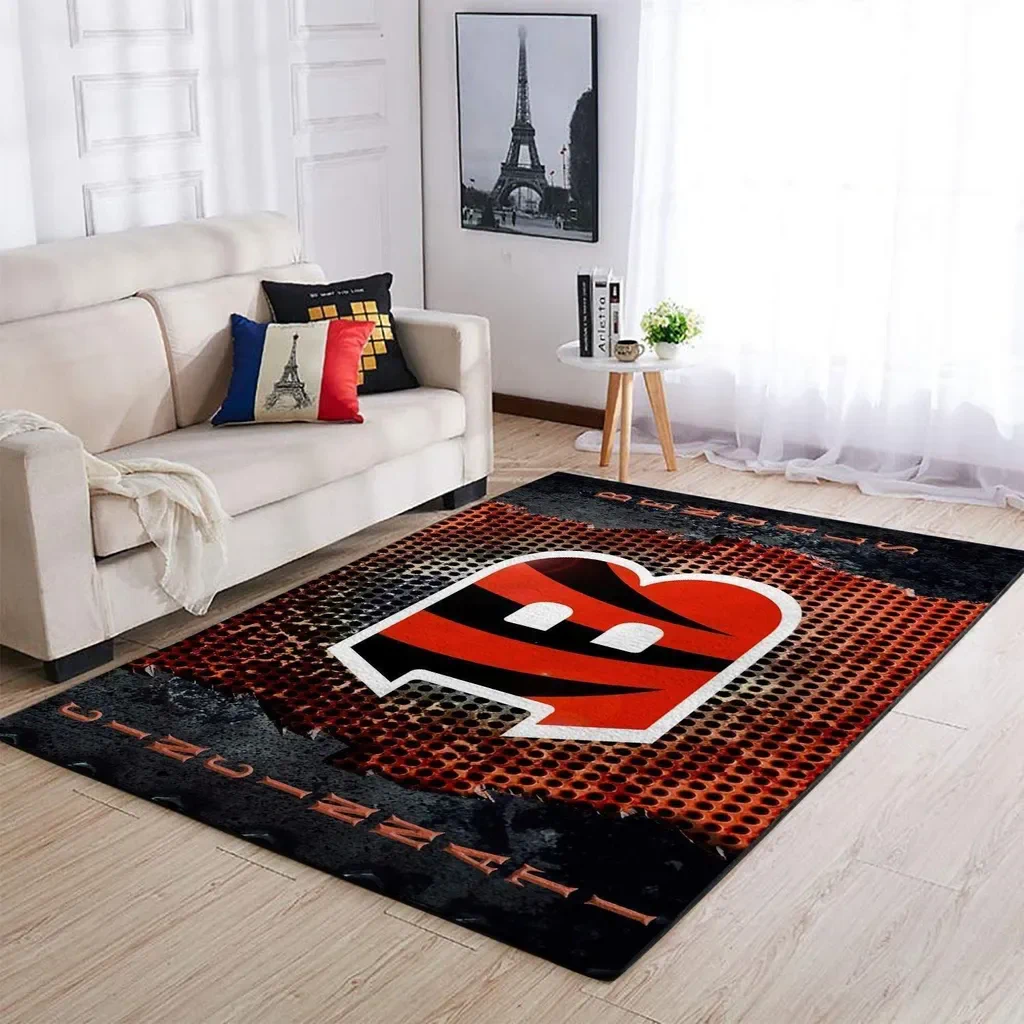 Patterned Rug for Elegant Modern Living Room Decor Black and Red
