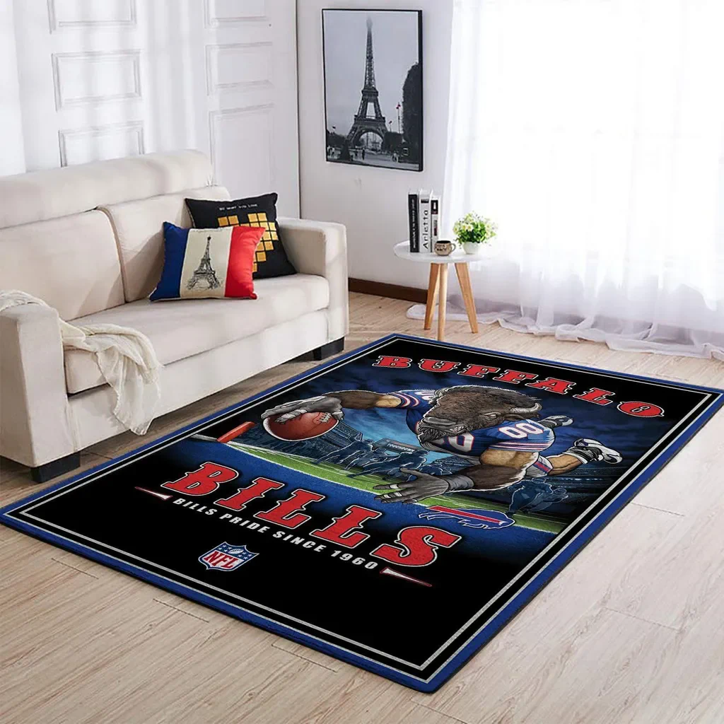 Buffalo Bills Rug – NFL Pride Area Carpet for Fans Black and Blue