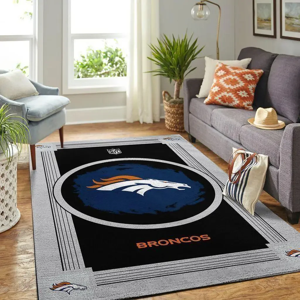 Pittsburgh Steelers Rug – Area for Living Room Decor Black and Blue