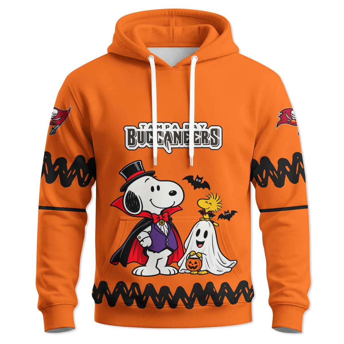 Tampa Bay Buccaneers Peanuts Halloween Hoodie, Men's Red Pewter Pullover Hoodie, Snoopy Football Fan Gift