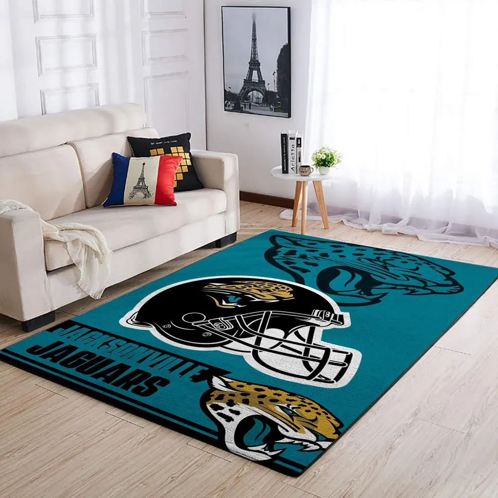Jacksonville Jaguars Rug – for Game Room and Home Decor Black and Teal