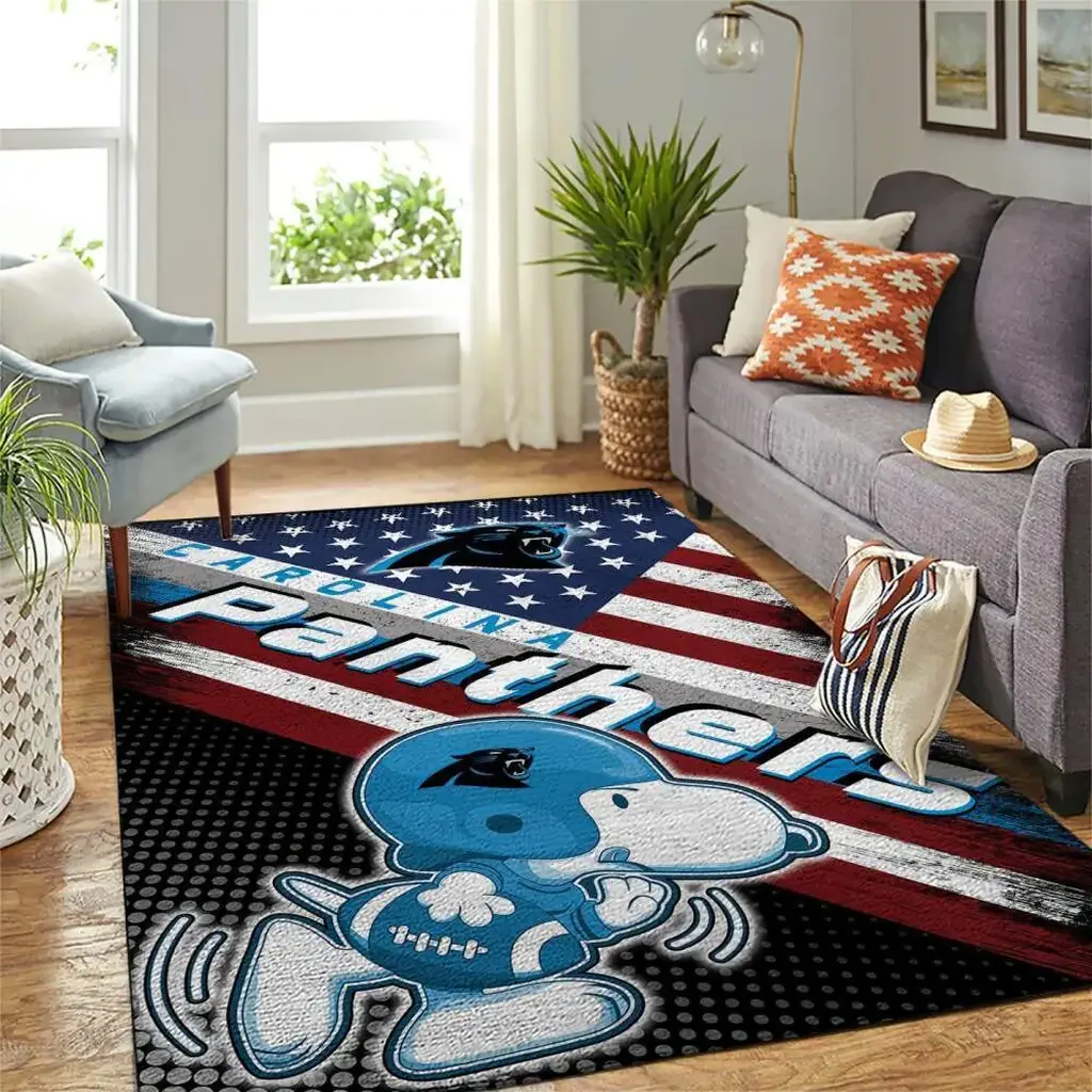 Carolina Panthers Rug – Fan Area for Football Fans Black and Blue