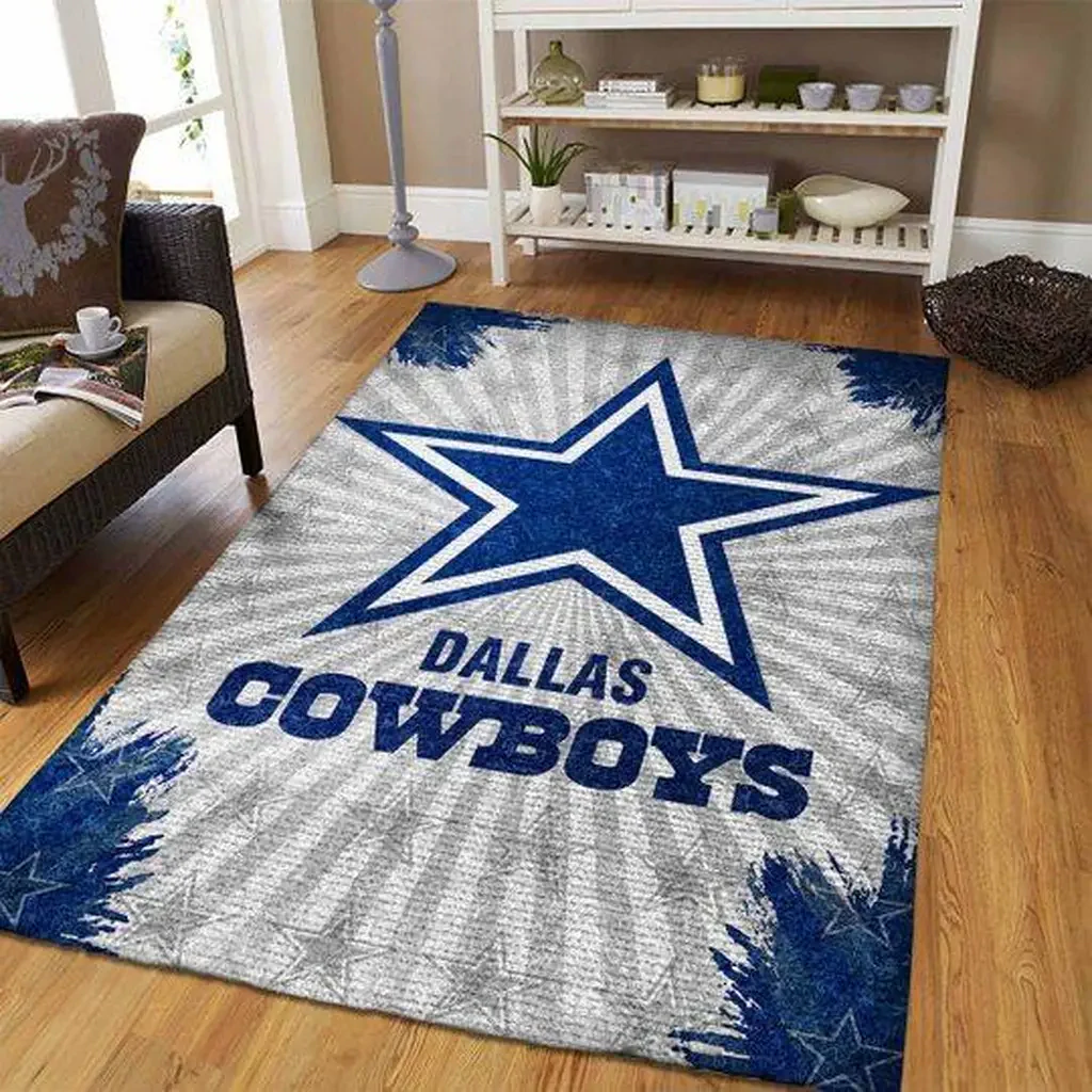 Dallas Cowboys Rug – Area Perfect for Fans and Home Decor Blue and White